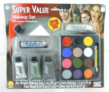 Rubies Cream Makeup Set Fake Blood 20 Piece Super Value Costume Drama Play New