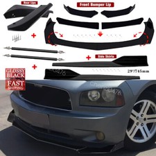 For Dodge Charger 2006-2010 Front Bumper Rear Lip Spoiler Side Skirt Strut Rods