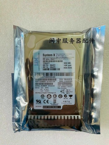 For Lenovo IBM x3500 X3550 X3650 X240 M5 X6 Original Hard Drive 900G SAS 00AJ072
