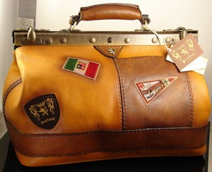 leather travel satchel