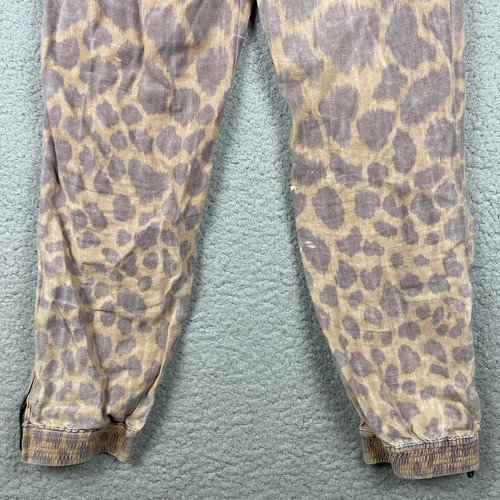 Anthropologie Tamarind Trouser Joggers Size 2 Lyocell Linen Soft Animal Leopard - Picture 6 of 16