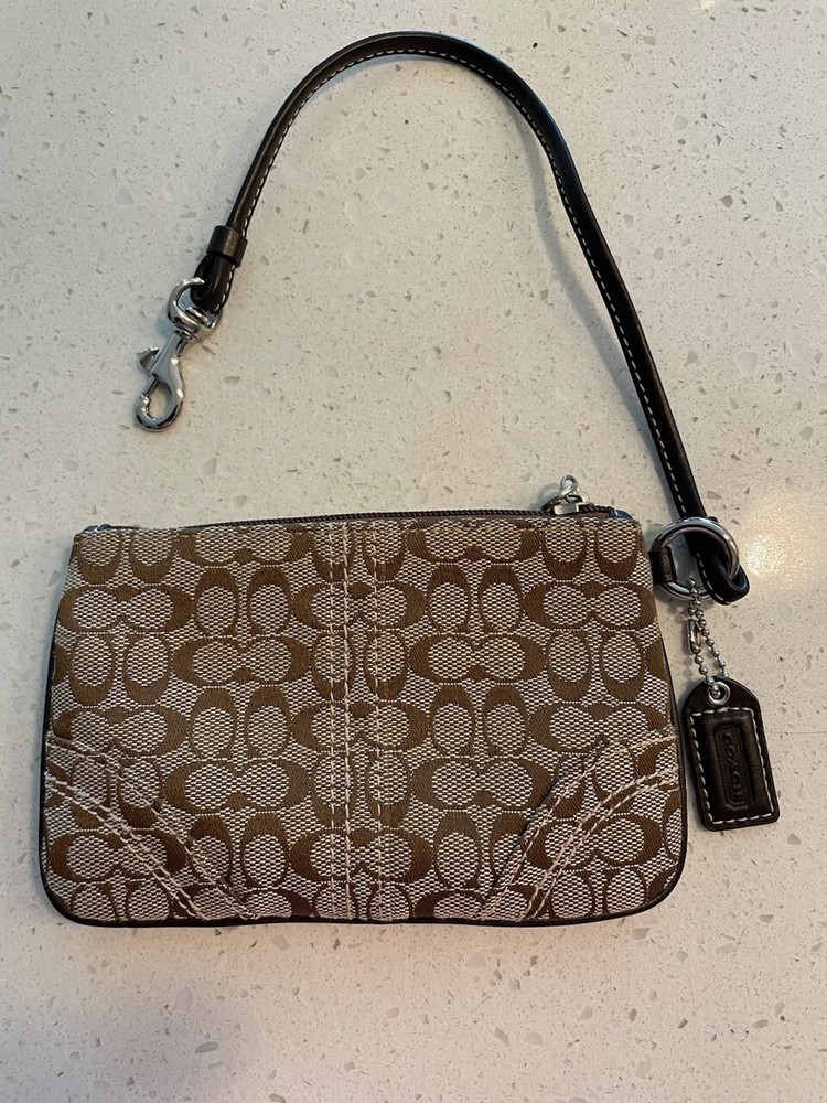 Coach wristlet, brown, new