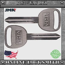 2 Replacement Ignition Keys For Chevrolet Cadillac GMC Oldsmobile Vehicles B102