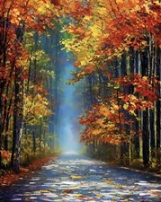 Abstract Autumn Landscape - Signed Limited Edition Art Print Collectible