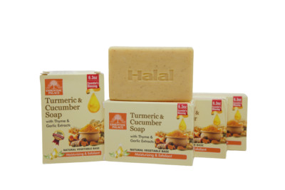Soap- Turmeric & Cucumber  6 pcs Soap- 6.3oz By Essential Palace