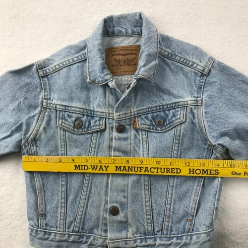 Vintage Little Levi's Orange Tab Toddler 4T Jean Trucker Jacket Blue Denim USA - Picture 6 of 14