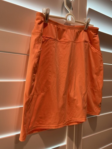 JoFit women's orange golf skort size medium Stretch Pull On Pockets Peach M - Picture 2 of 15