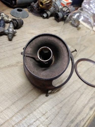 Vtg Antique Gas Wall Ceiling Lamp Light Globe Burner Fixture Brass Parts Lot - 第 6/11 張圖片