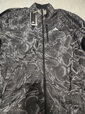 Adidas 2XL Own The Run Excite WIND.RDY Jacket Black Snakeskin Full
