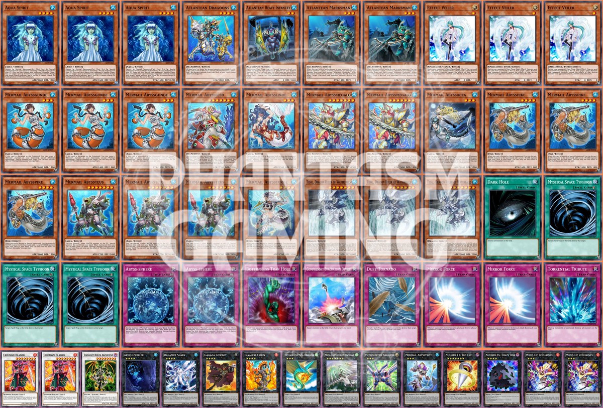 Mermail Deck Crimson Blader Abyss Dweller Lavalval Chain Yugioh | eBay