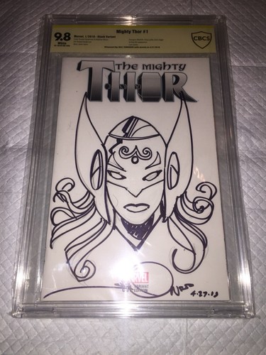 THOR 1 CBCS 9.8 SS SIGNED SKETCH WALTER SIMONSON -LADY THOR JANE FOSTER - Bild 8 von 9