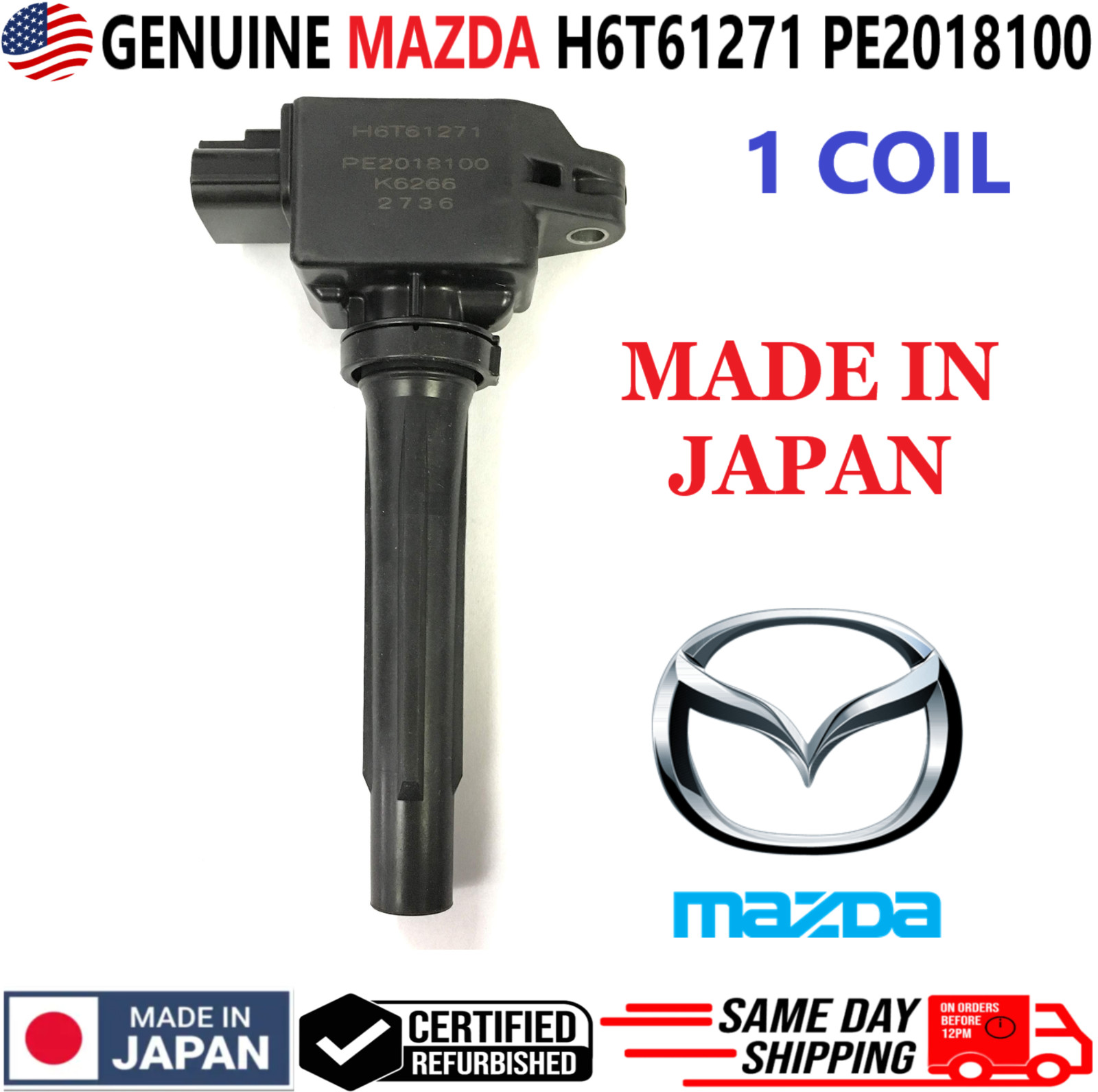 OEM MAZDA Ignition Coil For 2013-2016 Mazda CX-3 CX-5 3 6 2.0L 2.5L I4, H6T61271