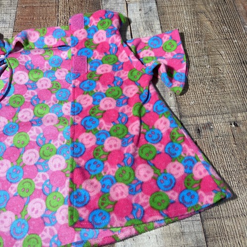 Build a Bear Fleece Robe Smiley Gesicht rosa blau grün - Bild 8 von 8