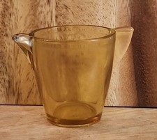 Vintage Akro Agate Amber Pitcher Depression Glass Child  s Tea Set