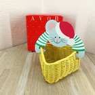 Tiny Treat Holiday Basket Merry Mouse by Avon