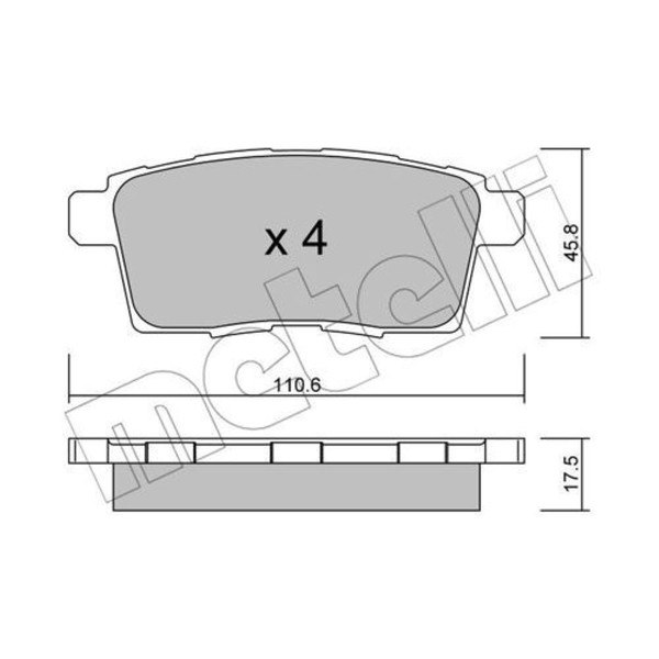 Metelli BremsbeläGe Bremsbelegsatz Hinten FüR Mazda CX-7 CX-9-image