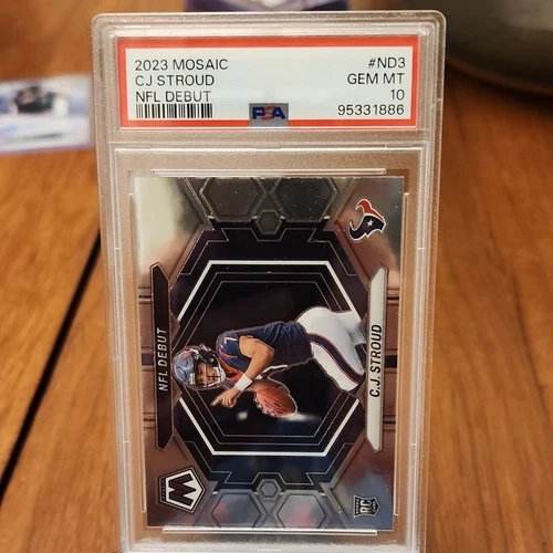 Panini Mosaic CJ Stroud NFL Debut Rookie Insert #ND-3 PSA 10 Houston Texans
