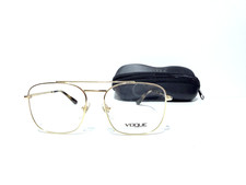 VOGUE VO 4140 280 GOLD METAL AVIATOR RX EYEGLASSES 53-16-135 MM W/CASE NEW