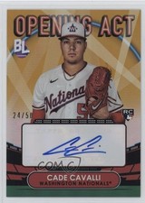 2023 Topps Big League Opening Act Gold Foil /50 Cade Cavalli #OAA-CCA Auto zo6