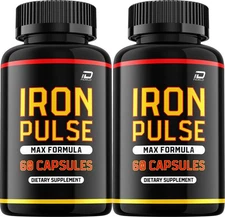 (2 Pack) IronPulse Capsules – Iron Pulse Vitamin Complex Pills, Energy