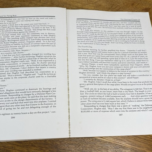 Howard Hughes And His Flying Boat Spruce Goose 1977 C Jucker Signed Loose Pages - Picture 10 of 17