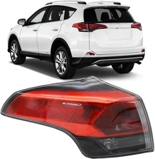 Outer Tail Light Fit for 2016 2017 2018 Toyota RAV4, Driver Left/driver Side 