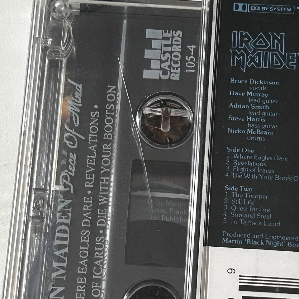Iron Maiden Piece Of Mind cassette tape SEALED 1995 Castle British METAL - Image 4 of 4