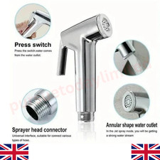 Chrome Muslim Shower Head Bidet Shattaf Douche Spray Gun Tap Toilet Hygienic UK
