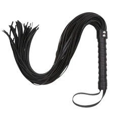 Horse Whip Genuine Leather Flogger Riding Handle Tassels Equestrian Whips