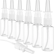 6PCS 30Ml/1Oz Empty Refillable Glass Nasal Spray Bottle Nose Sprayer Fine Mist
