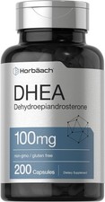 Horb?ach DHEA 100mg | 200 Capsules | Supplement for Men and Women | Non-GMO, Glu