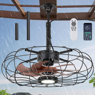 20'' Waterproof Outdoor Ceiling Fan with Light & Remote for Patio Bliss