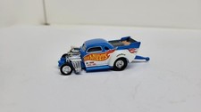 Hot Wheels Limited Edition Pro Mod 1937 Chevy Drag Car Blue and White No Hood