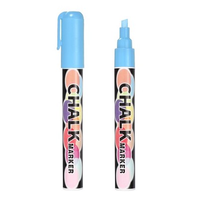 Liquid Chalk Markers 6mm, 2 Pcs Chalkboard Markers Erasable Tip, Blue