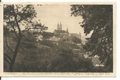 S/w  AK von 1915 : " MEISSEN - Blick vom Judenberg nach d. Albrechtsburg " (109) - Bild 1 von 2