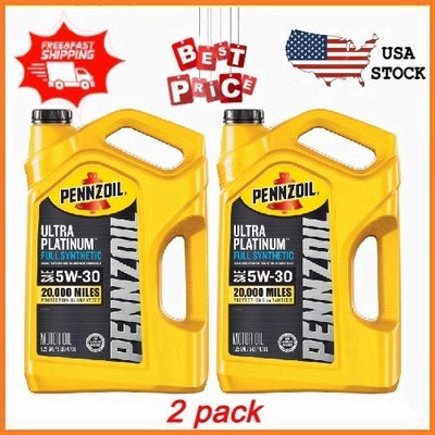 NEW 2 pack Pennzoil Ultra Platinum Full Synthetic 5W-30 Motor Oil, 5 Qt