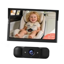 BM1 Baby Car Camera, 5" 1080P Baby Car Monitor Auto IR Night Vision, 3X