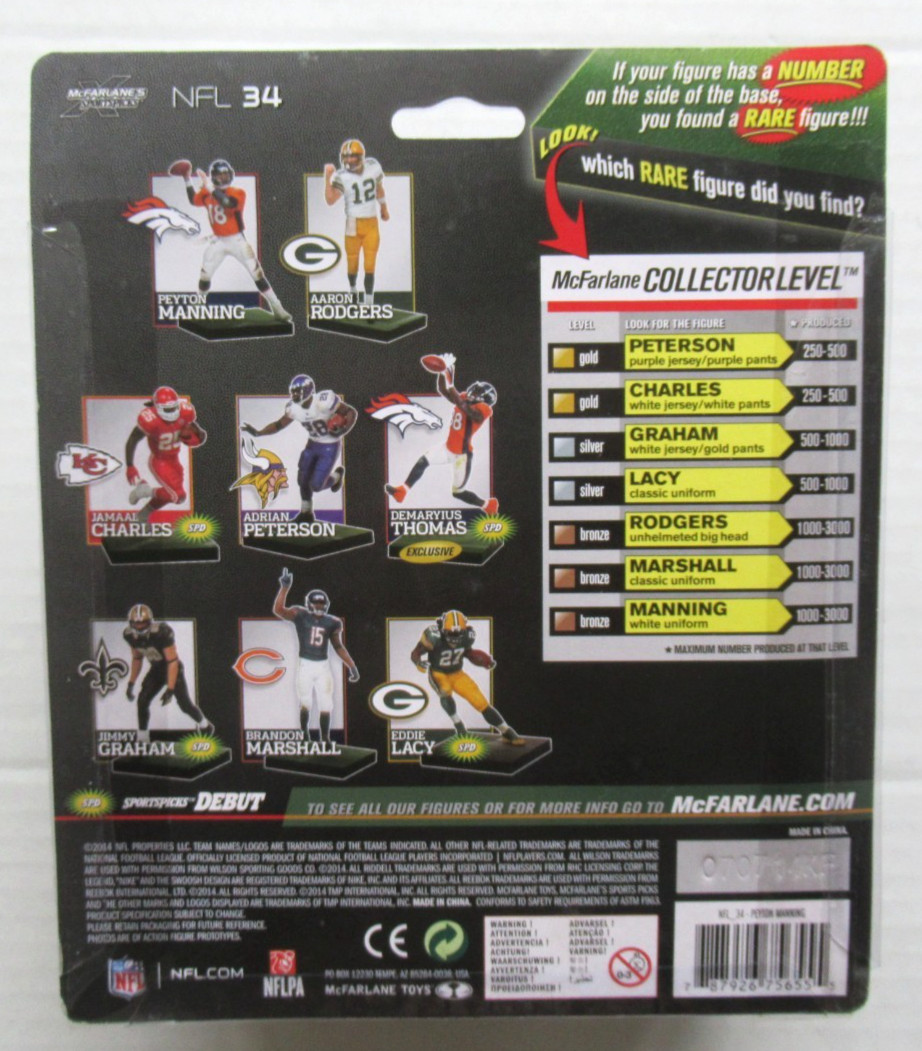 MCFARLANE PEYTON MANNING NFL SERIES 34 BRONCOS HOF QB 6" FIGURE NEW SEALED
