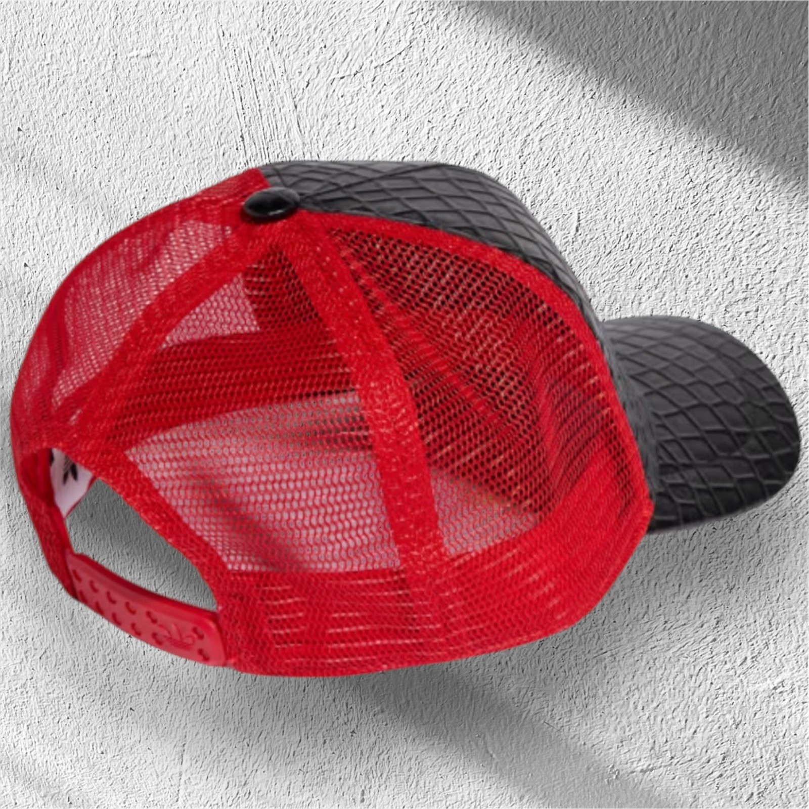 Adidas Croco Trucker Cap in Black & Red-KE2828-Size L/XL