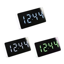 Alarm Clock Simple Table Digital USB Clock Modern Decors Plastic Texture