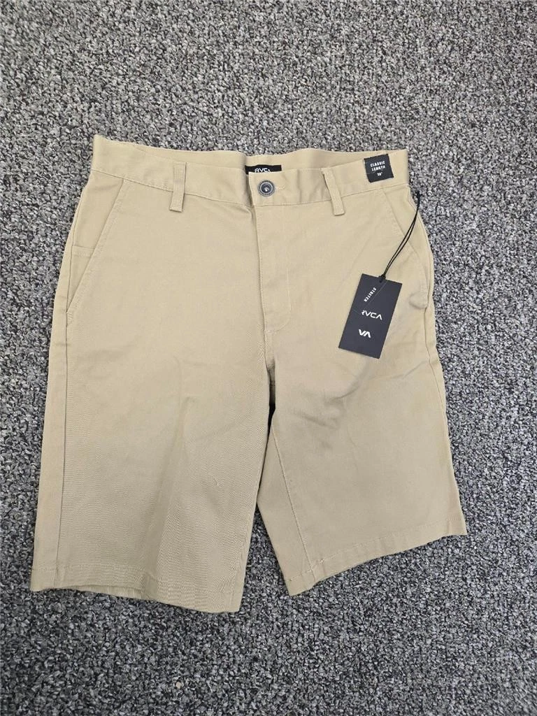 .= RVCA Men Shorts Weekend Stretch Tan Khaki Size 30" Waist Classic Length 20"