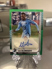2025 Topps Chrome MLS Tani Oluwaseyi Green Refractor Auto /99 - Minnesota