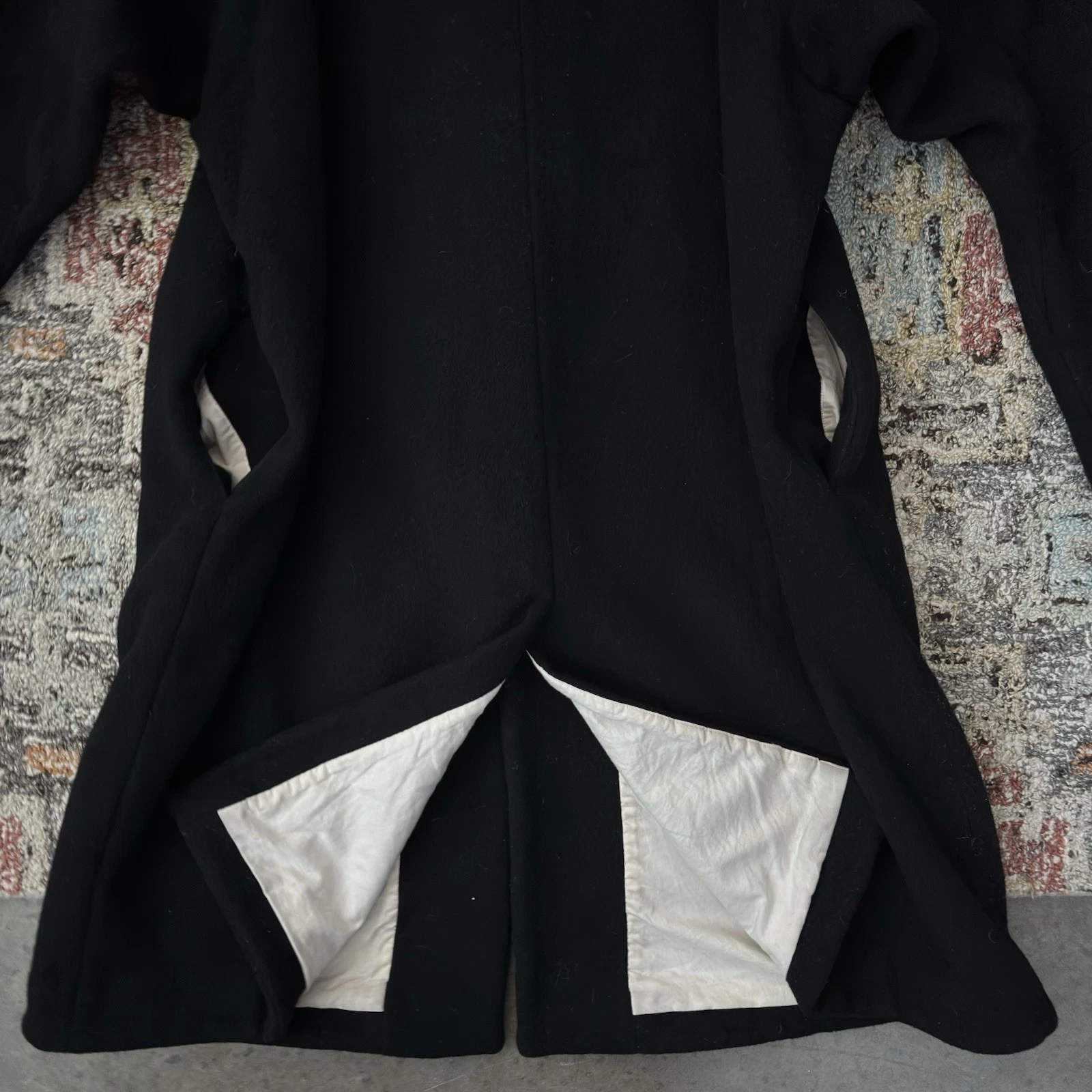 Suzuki Takayuki stand fall collar coat black men's size S M Auralee wool Japan - product detail image 8