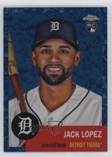 2022 Chrome Platinum Anniversary Toile White & Blue Refractor Jack Lopez b8c