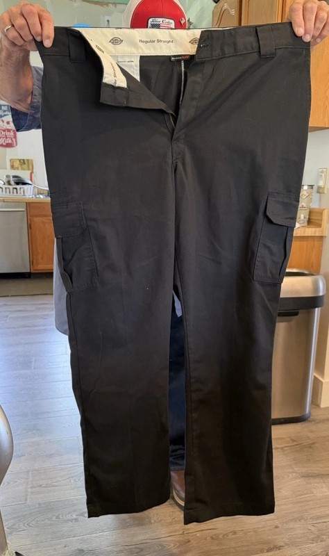 Dickies Men’s Black Workwear Pants 40x32 Regular Fit Carpenter Leg Used