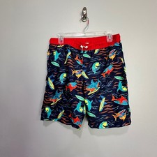 Lands' End XL 14/16 husky Boys Swim Trunks Surfboards Colorful Beach Shorts
