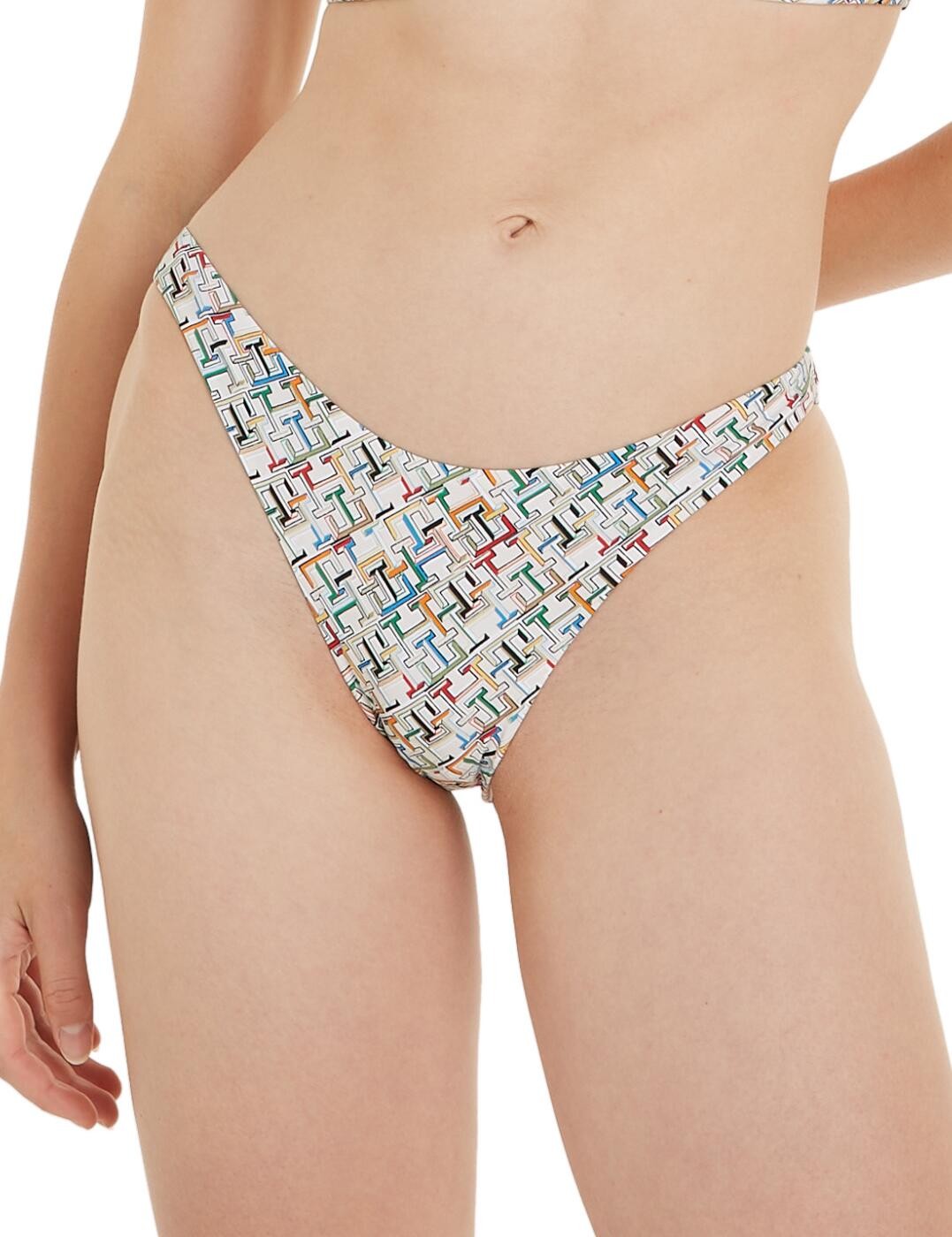 L - 14 Tommy Hilfiger TH Monogram Bikini Brief Cheeky Swimwear Bottoms