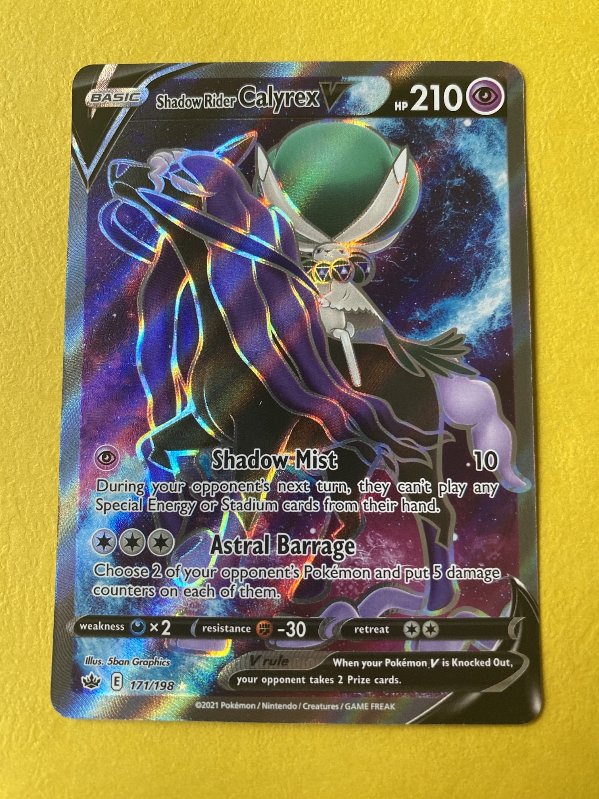 Shadow Rider Calyrex V (Full Art) Ultra Rare SWSH06: Chilling Reign 171/198
