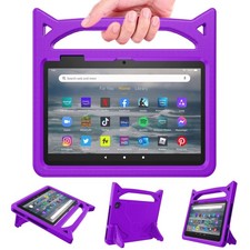 7 Inch Kids Tablet Case Shockproof Protective Cover Handle Stand Purple
