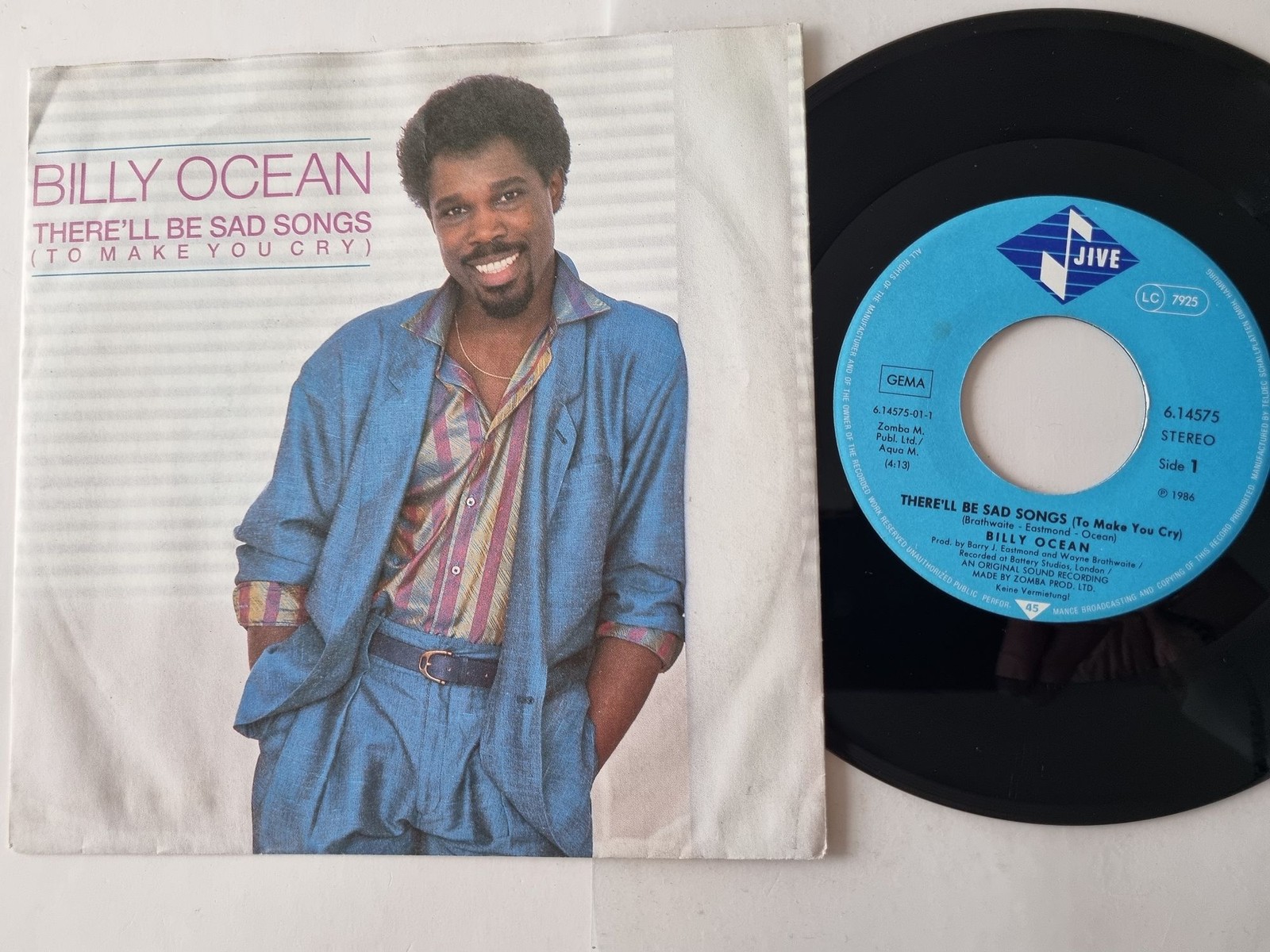Billy Ocean - There'll Be Sad Songs (To Make You Cry) 7'' Vinyl Germany